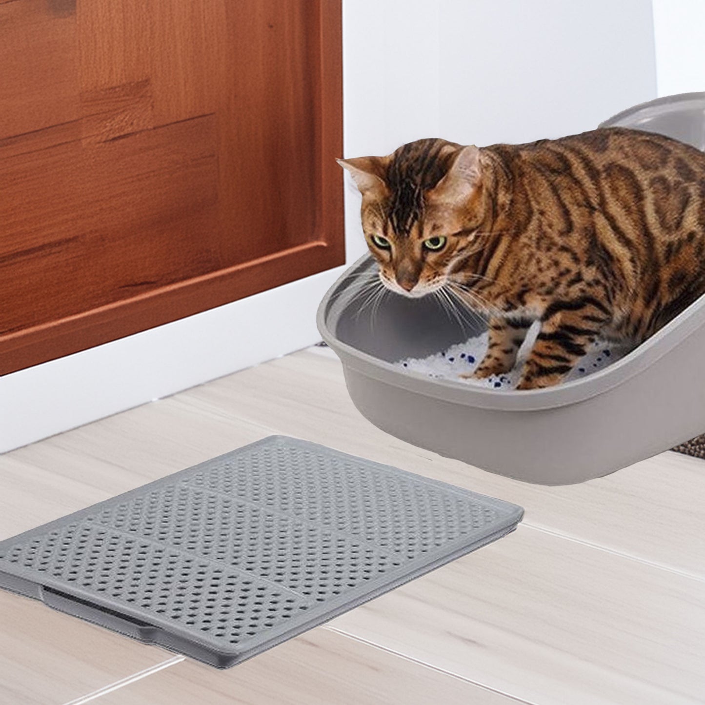 Bandeja Antisuciedad Para Gatos, Recoge Arena 46x36x3cm - Well Home