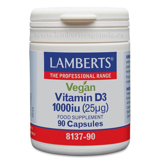 Vegan Vitamina D3  1000 UI 25µg, Lamberts