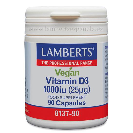 Vegan Vitamina D3 1000 UI 25µg, Lamberts