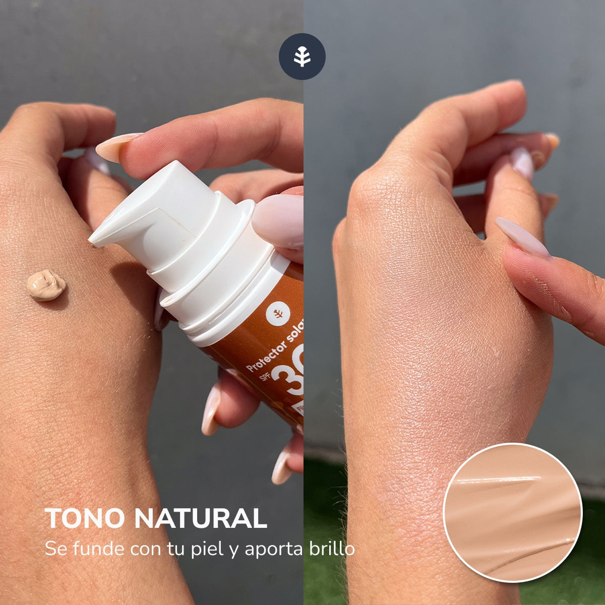 Crema de Protección Solar Facial con Color 100% mineral SPF30 Planeta Huerto 50 ml