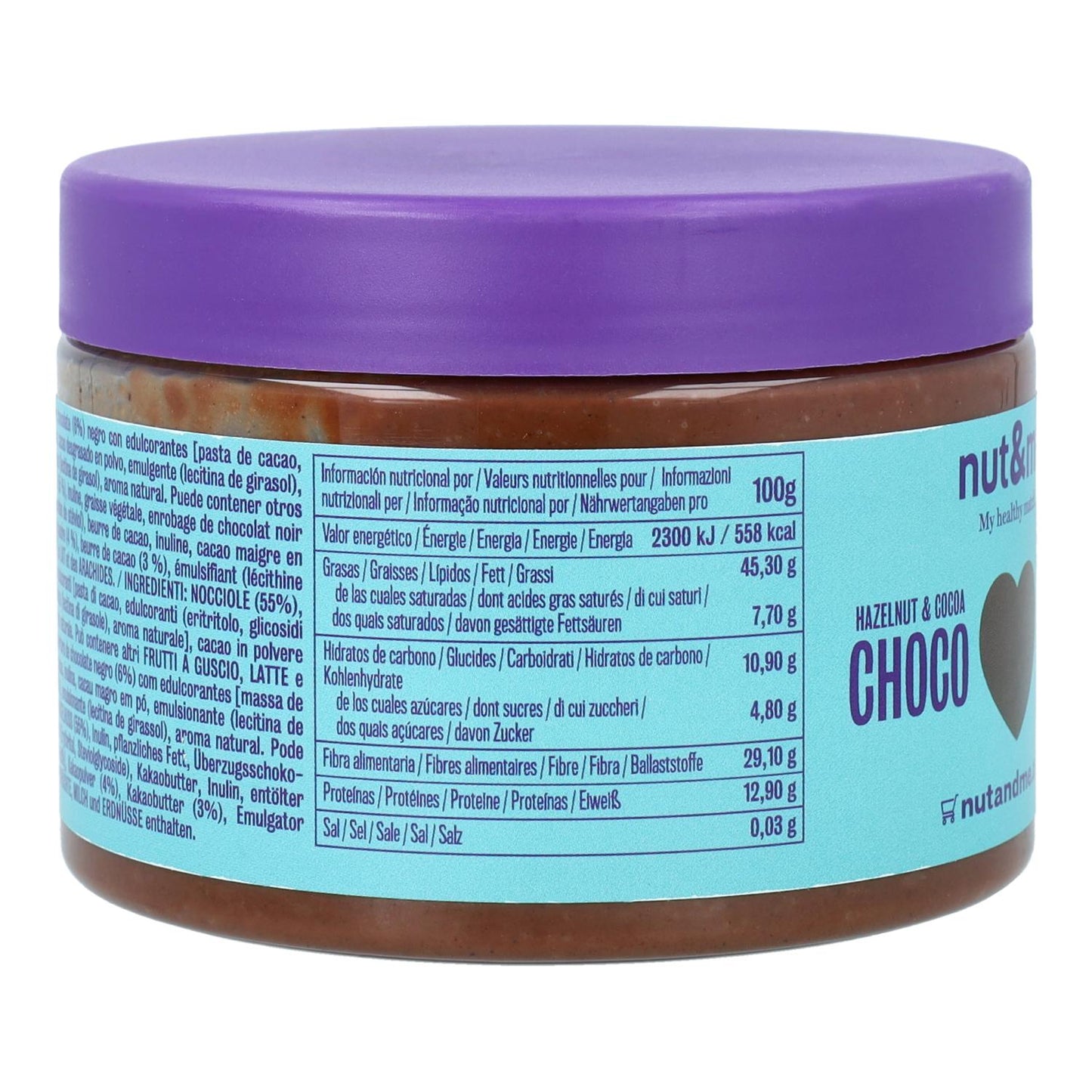 Crema de cacao y avellana Nut&me 250g
