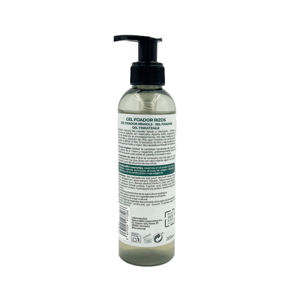 Gel Fijador Rizos NaturaBIO Cosmetics 200 ml