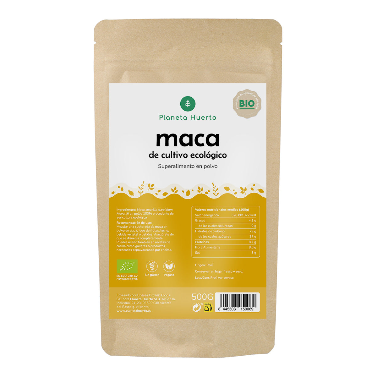 Maca en polvo ECO Planeta Huerto 500 g