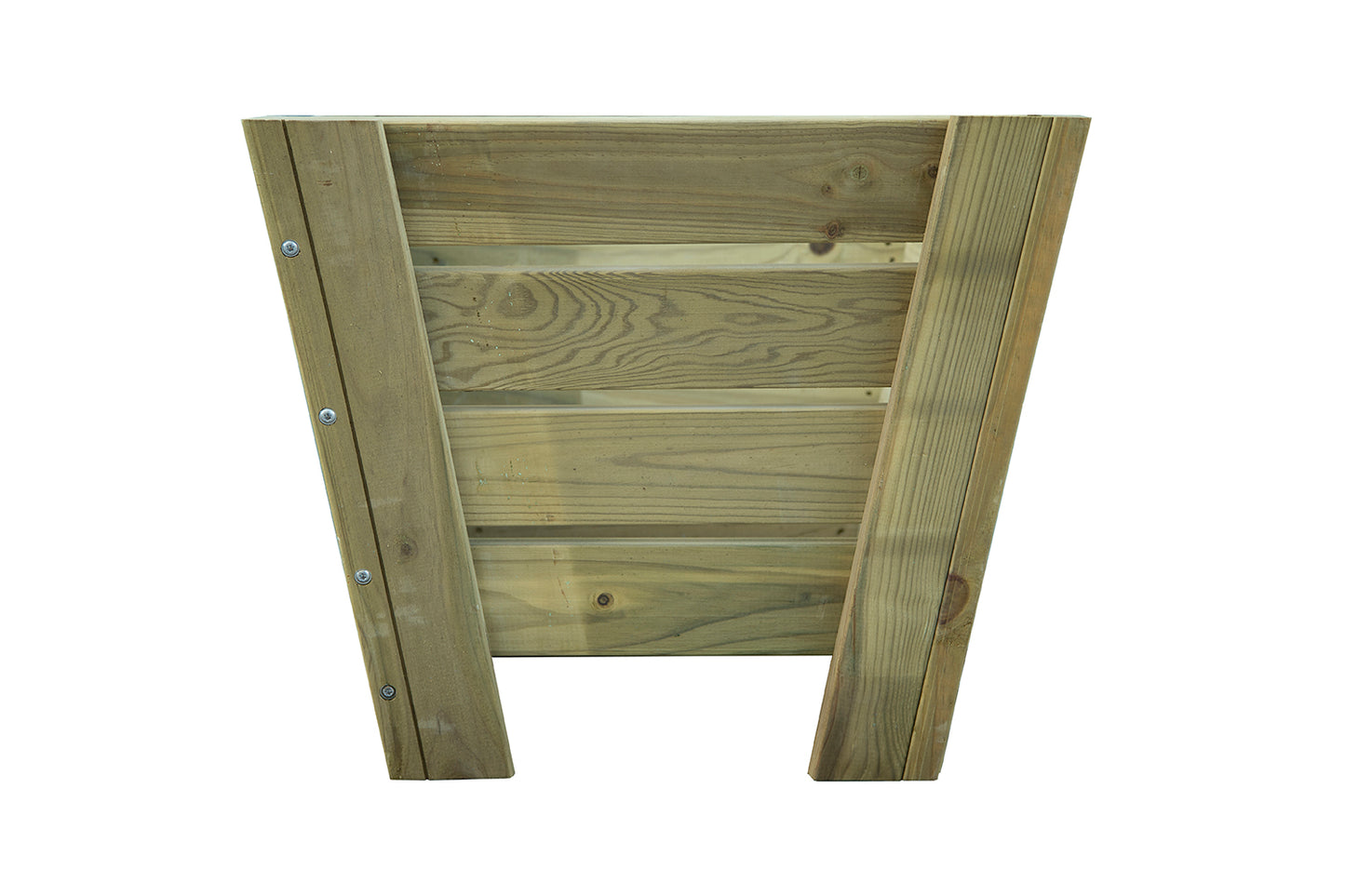 Macetero Abril Abierto De Madera Tratada Autoclave De 50 X 50 X 47 Cm 10° 55l + Bolsa Geotextil, Para Exterior.._2