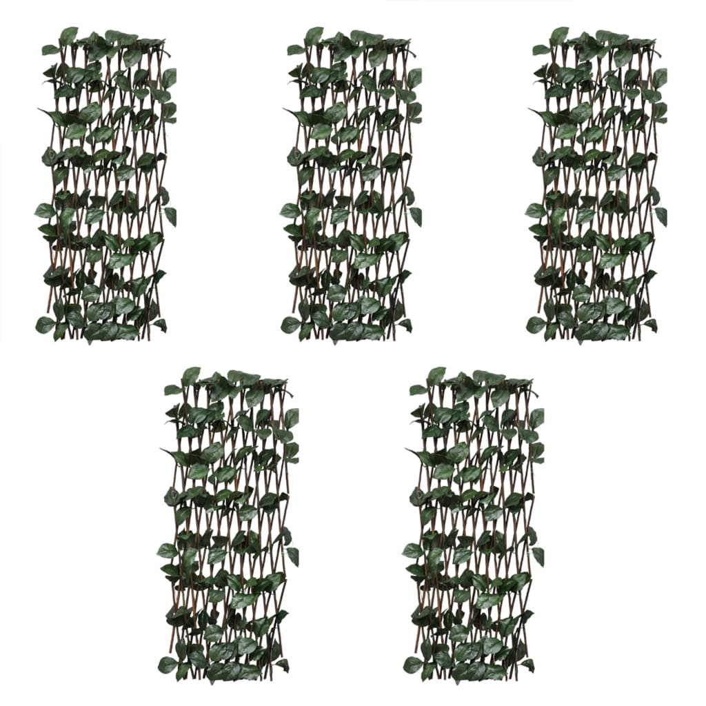 Vallas Enrejadas De Sauce 5 Uds Hojas Artificiales 180x30 Cm / Vetonek_3