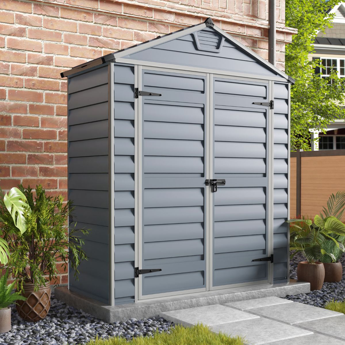 Canopia Skylight Caseta De Jardín Policarbonato 90X185X217 cm Gris