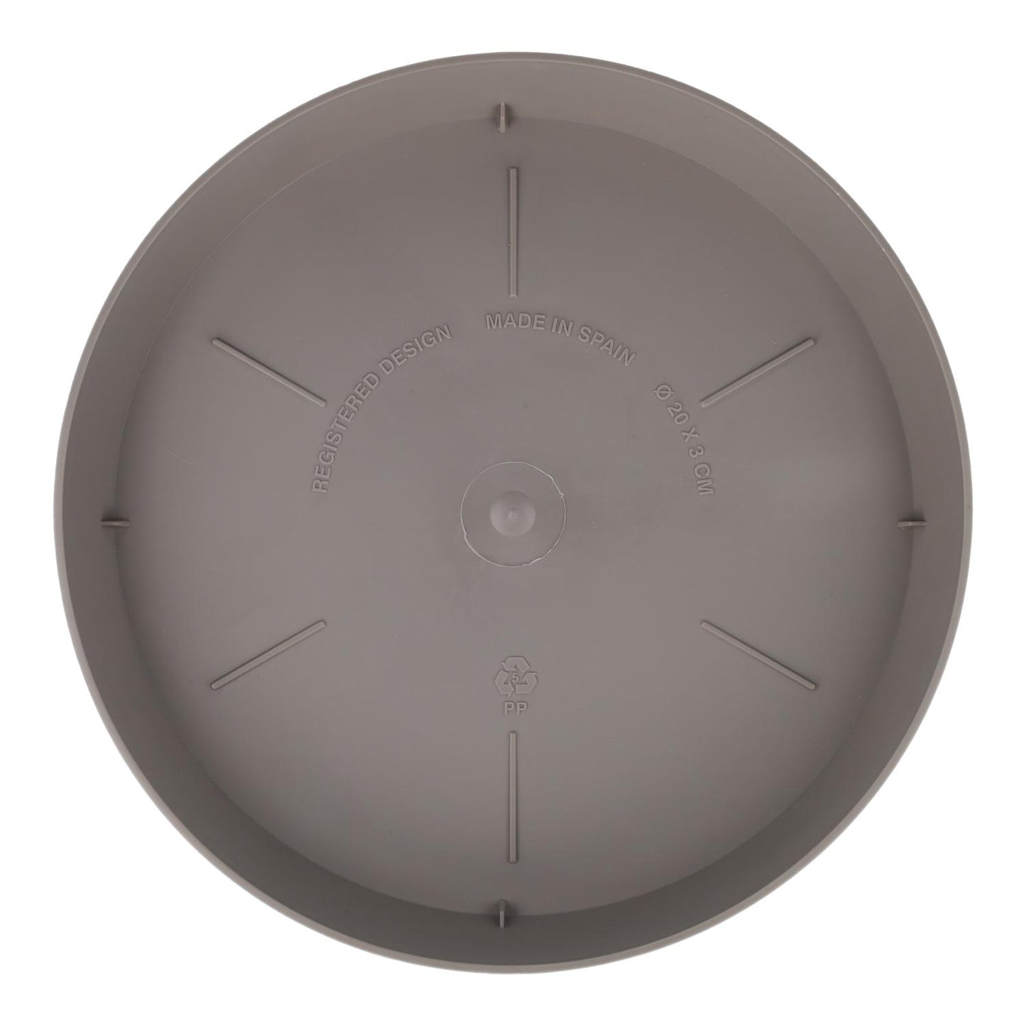 Plato maceta Tes color taupe D 17 x 2,5