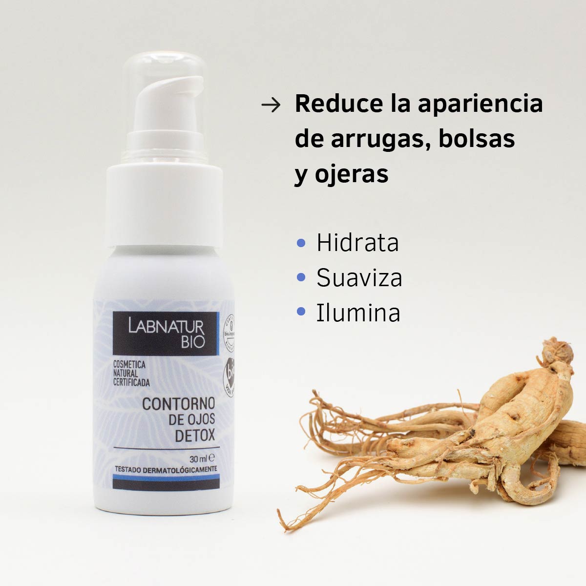 Contorno de Ojos Detox Labnatur Bio 30 ml | Bolsas, Ojeras y Líneas de Expresión | Hidratación y Luminosidad | Vegano_2