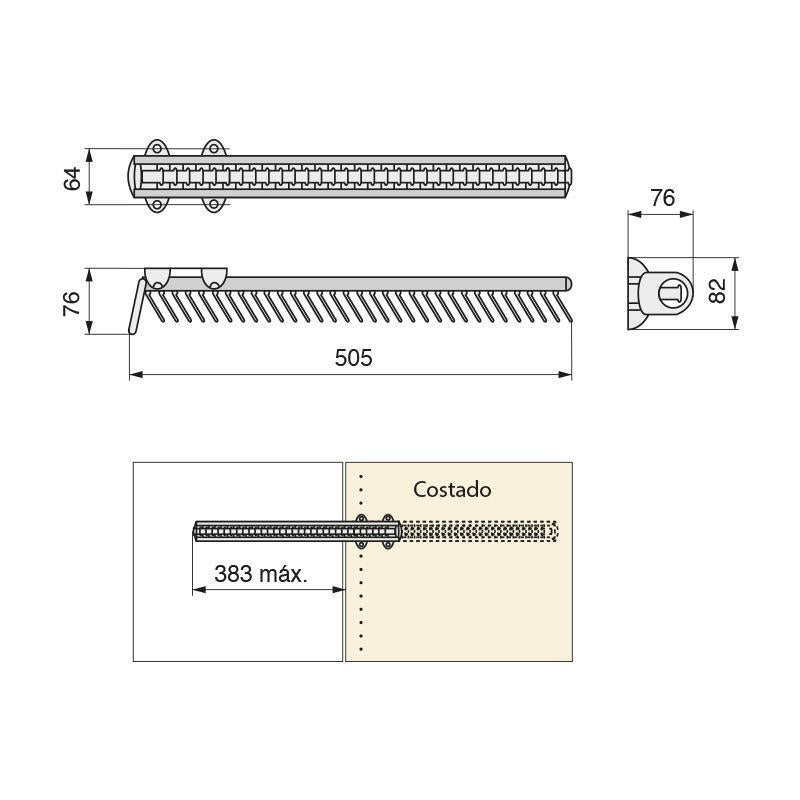 Cerradura Ucem 4125-hb/10/ Izquierda