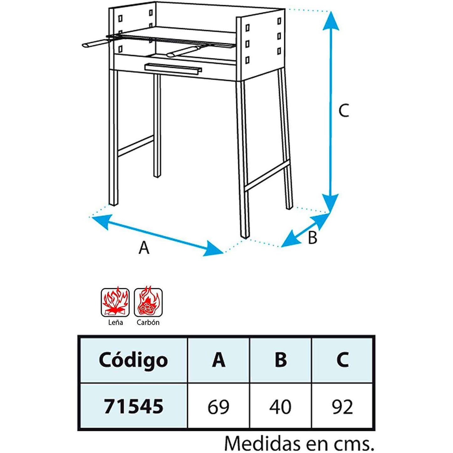 Barbacoa con Plancha Esmaltada Imex el Zorro