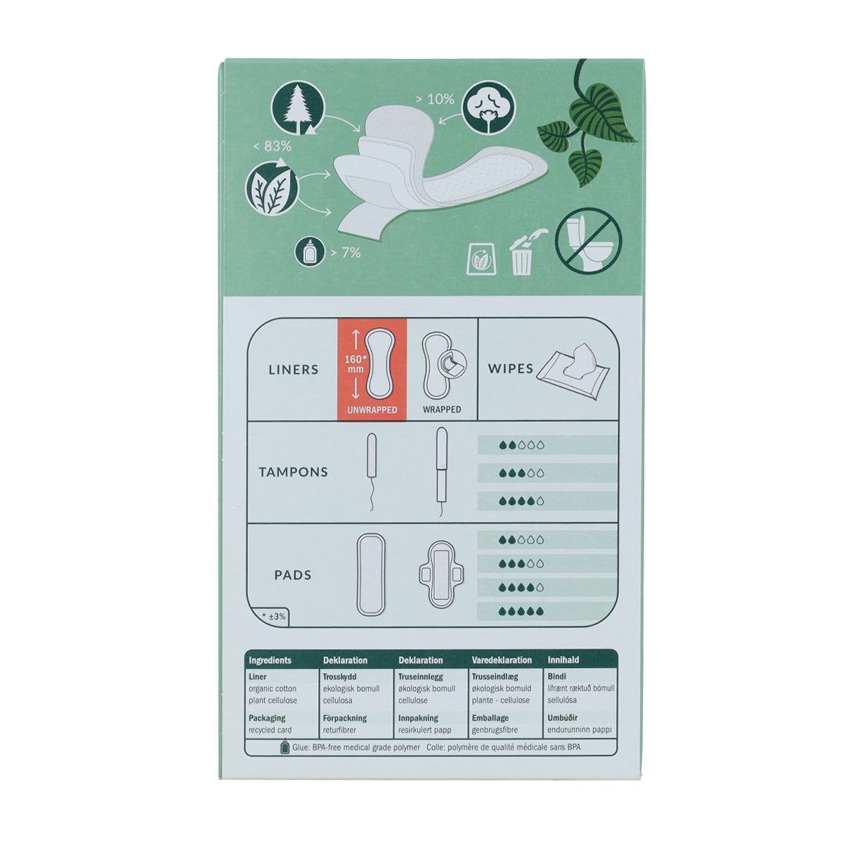 Salvaslip anatómico Natracare 30 Uds