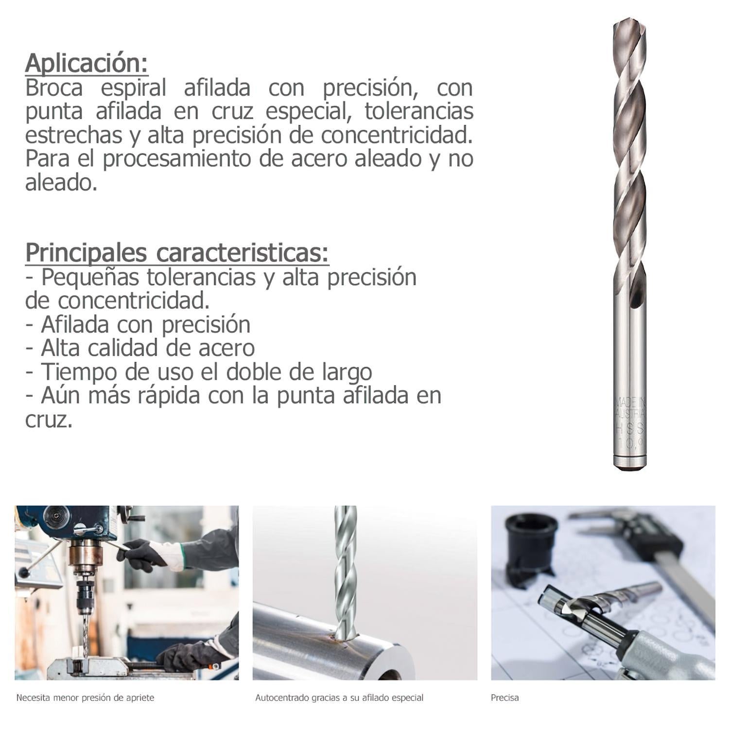 Broca Alpen Hss Pro 12,00 Mm.