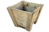 Macetero Abril Cerrado De Madera Autoclave De 60 X 60 X 52 Cm 10° 90l + Bolsa Geotextil..
