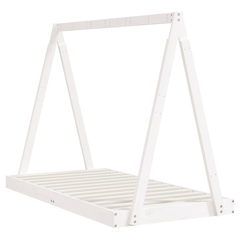 Vidaxl Estructura De Cama Para Niños Madera De Pino Blanco 80x160 Cm_5