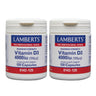 Pack 2x Vitamina D3 4000UI (100 µg) Lamberts, 120 cápsulas