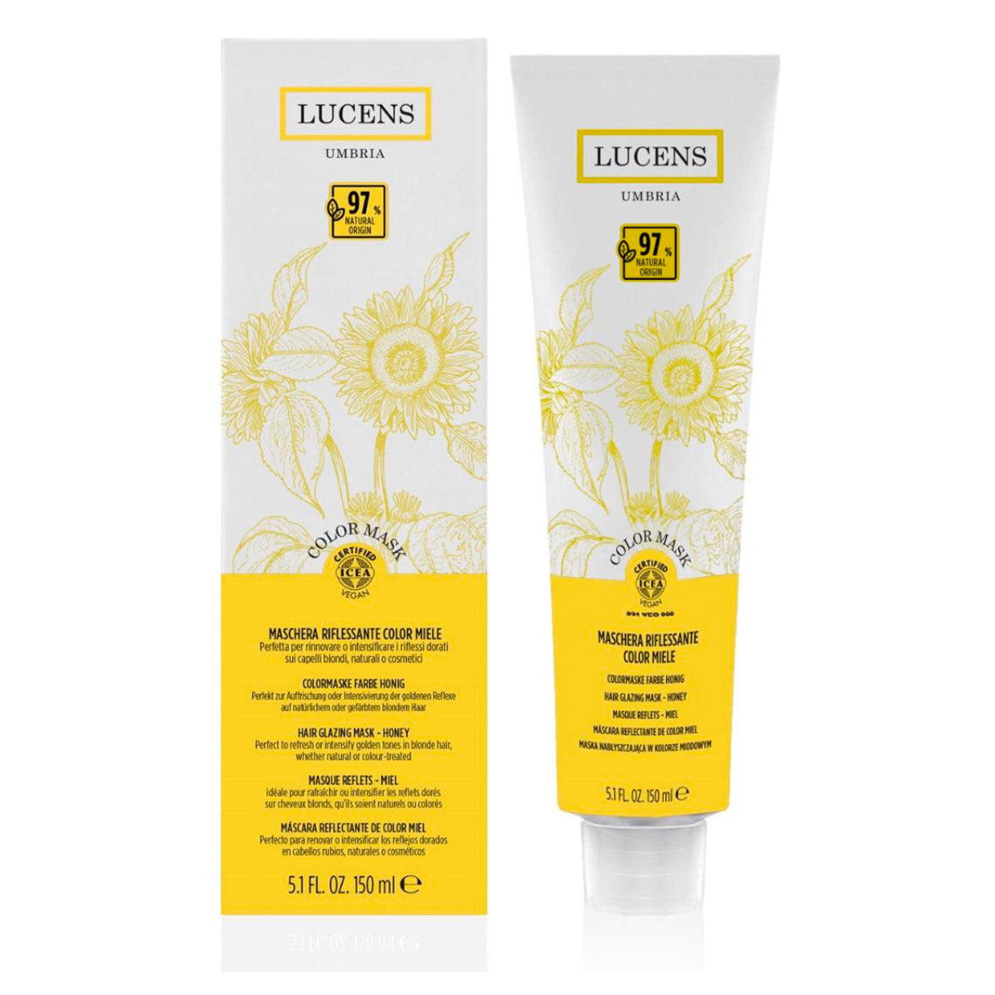 Lucens Umbria - Color Mask Miel, mascarilla de color temporal para realzar el tono, 150 ml_0