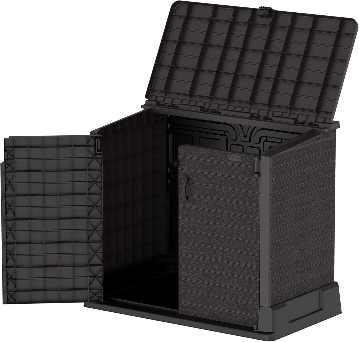 Duramax - Arcón Cubre Cubos Exterior - 850 L - Pvc - Color Marrón - -_5