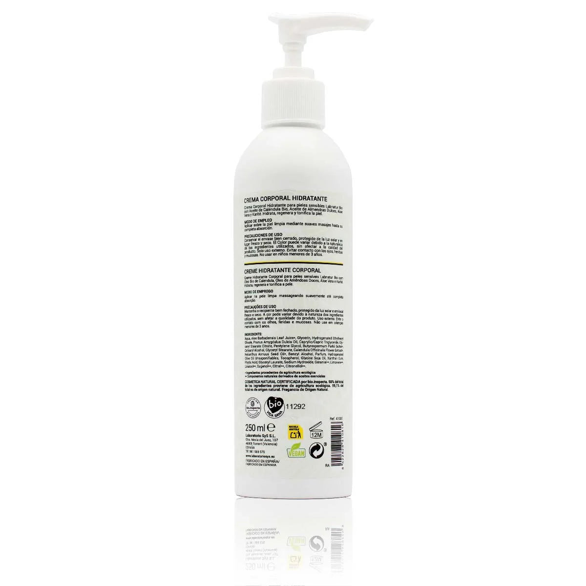 Crema Corporal para Piel Sensible Labnatur Bio 400 ml | Caléndula, Aloe Vera y Karité | Hidrata y Calma | Vegano_1