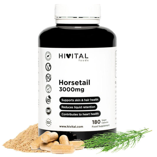 Cola de caballo 3000 mg 180 cápsulas veganas Hivital