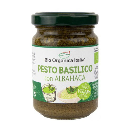 Pesto Basilico Verde de Albahaca Vegano Bio Organica Italia 140 gr