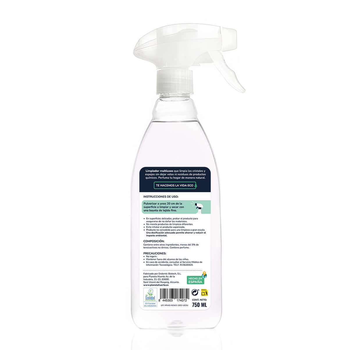 Limpiacristales Y Multiusos Eco Planeta Huerto 750ml