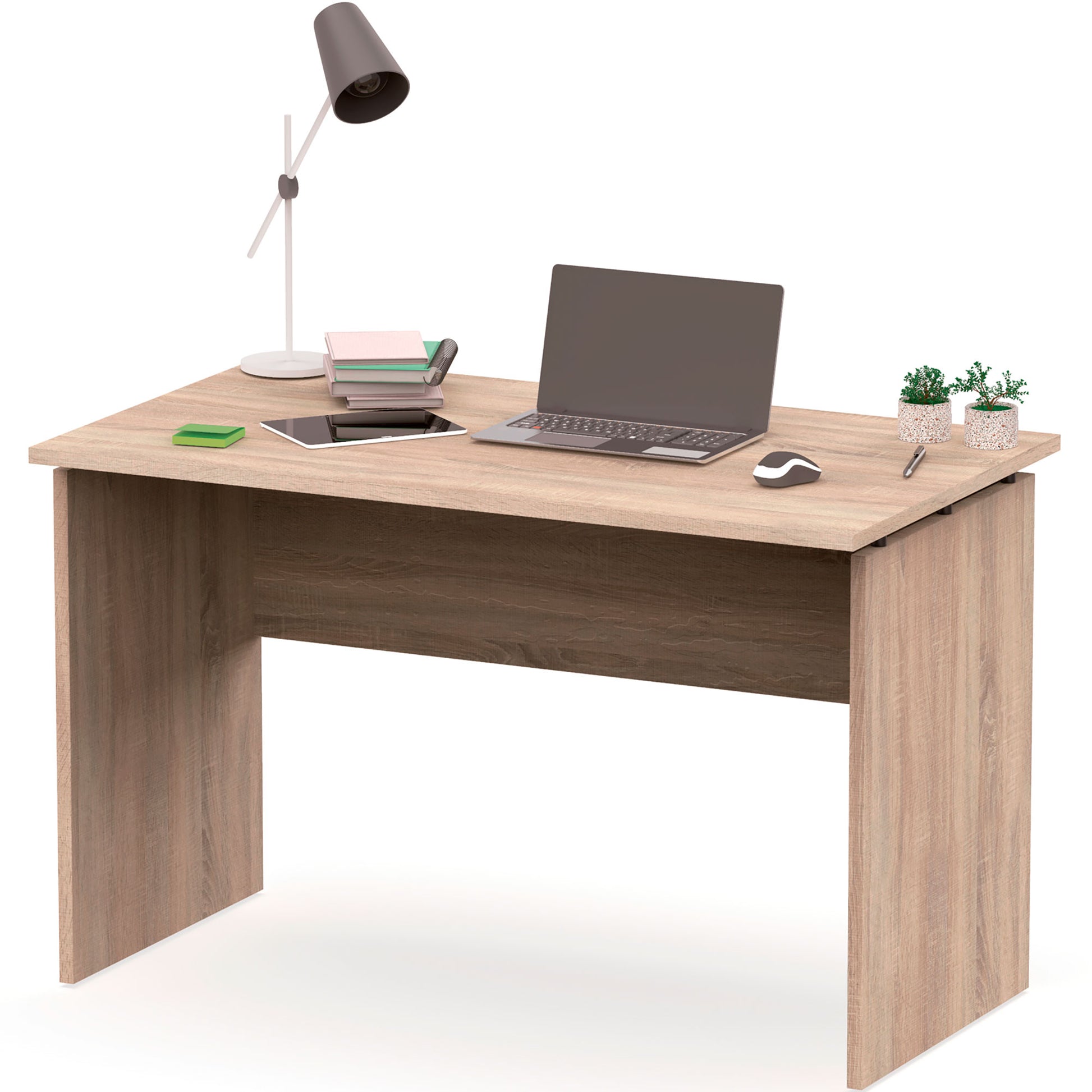 Escritorio, Mesa De Ordenador Oficina, Estudio 76 X 120 X 68 Cm, Despacho, Habitación, Desk, Briebe, Zenith, Madera