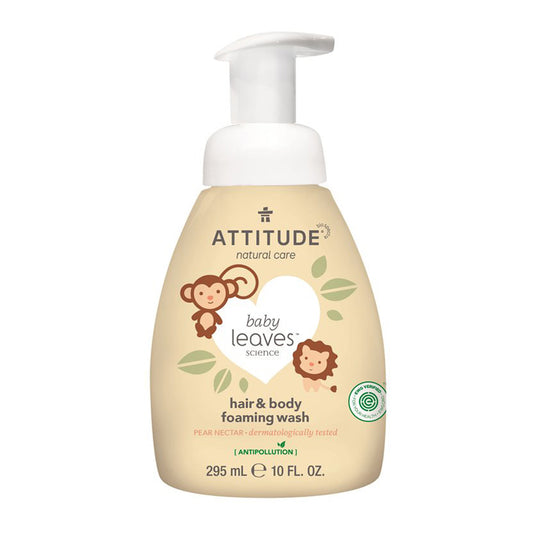 Champú y Gel bebés  2 en 1 fragancia Nectar de Pera Attitude 295 ml