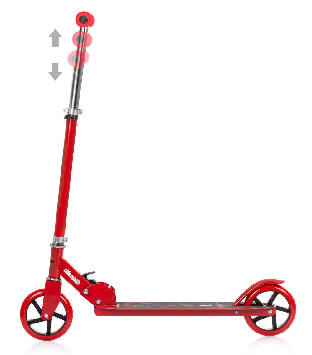 Patinete Infantil Sharky Hasta 100 Kg Plegable Red_2