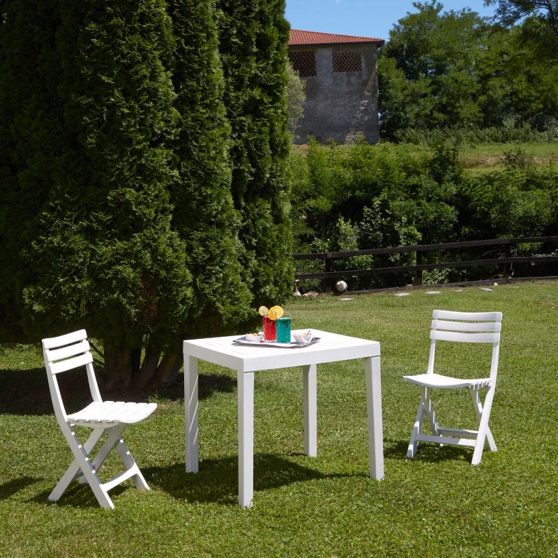 Pack 2 Sillas De Exterior Plegables Hoku Polipropileno, Blanco, 44 X 78 X 41_5