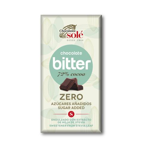 Chocolate Bitter Zero azúcares 72% Solé 100g