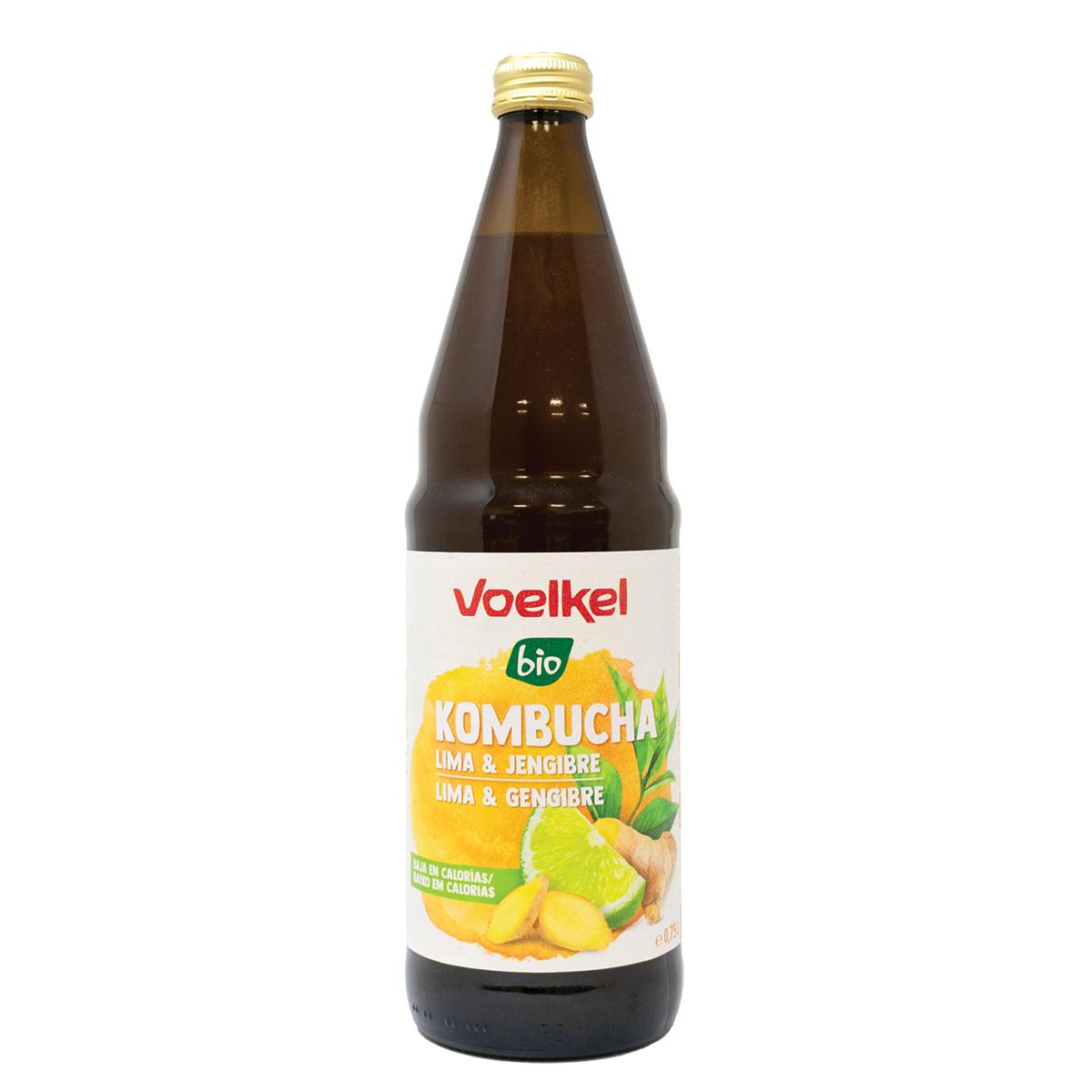 Kombucha Lima y Jengibre BIO Voelkel 750 ml en Planeta Huerto