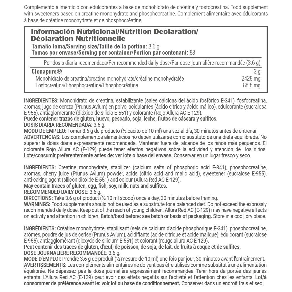 Creatina Monohidrato Clonapure® - 300g - Lollipop - Aumenta La Fuerza - Masmusculo_5