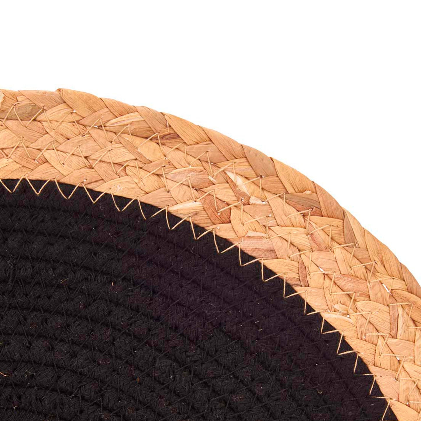 Salvamantel Esparto Espiral Tela Negro 3 Colección Kinvara_3