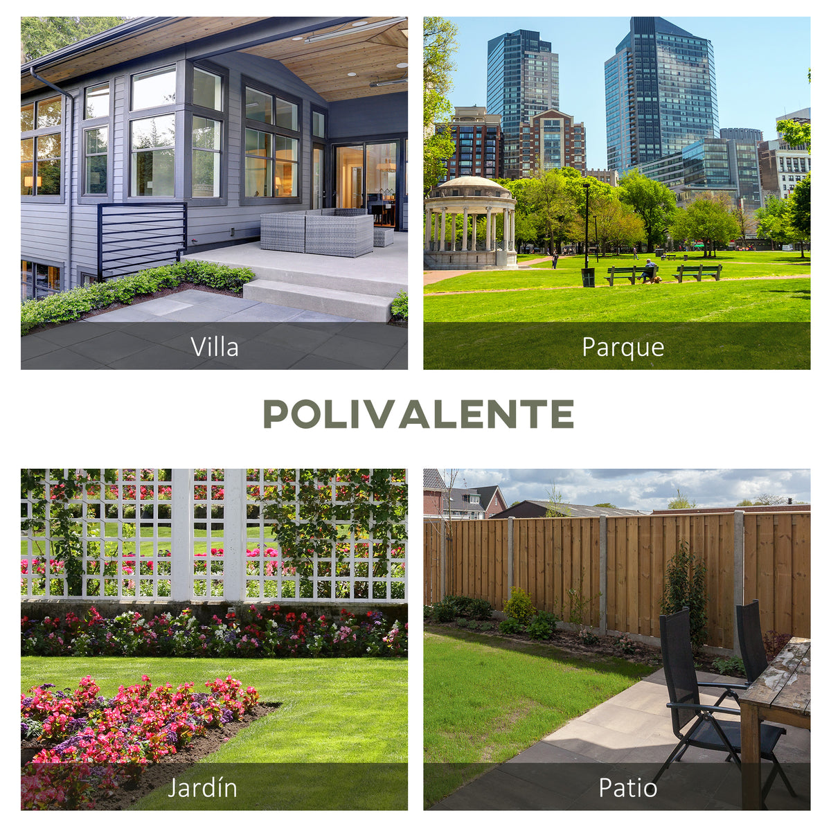 Banco Jardín 2 Plazas Con Reposabrazos Outsunny 128x62,5x81,5 Cm Negro_5