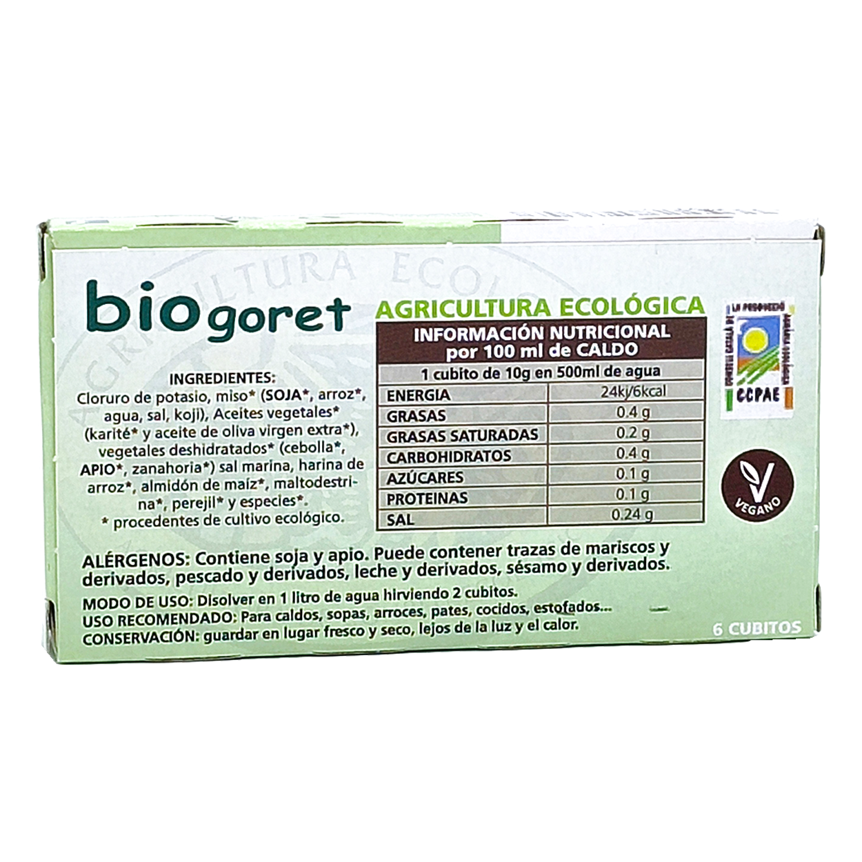 Cubitos De Caldo De Verduras Bajo En Sal Eco Biogoret 66gr_1