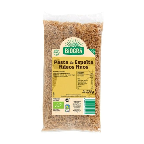 Fideos Finos de Espelta BIO 250 g Biográ