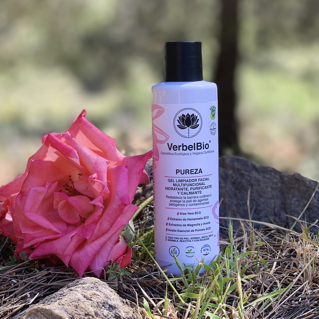 Verbelbio Pureza - Gel Limpiador Facial ECO. Purificante, Oxigenante y Calmante. Con Hamamelis, Magnolia y Pomelo