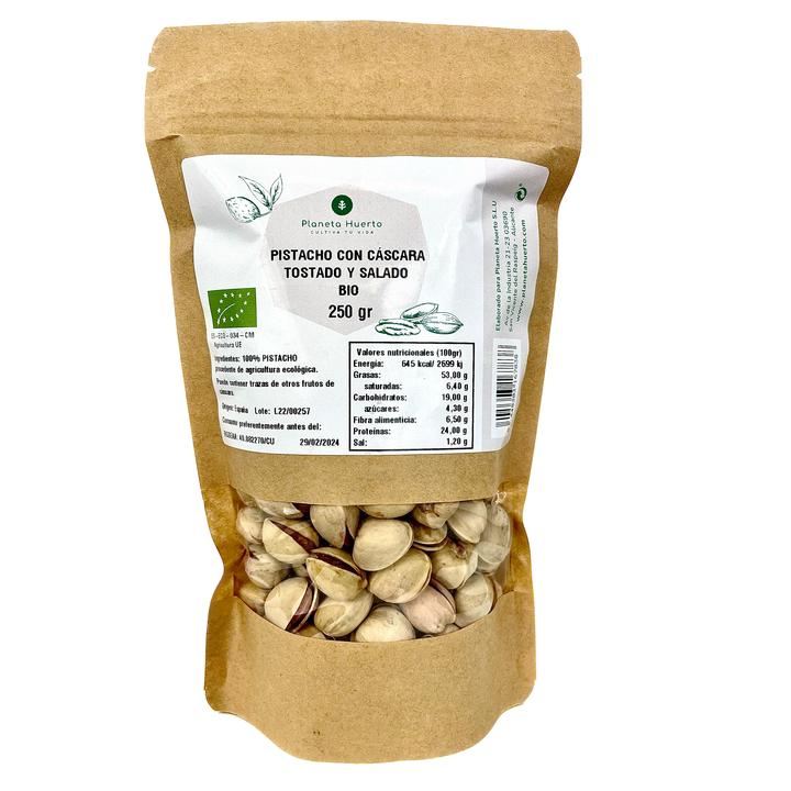Pistacho en cáscara tostado y salado ECO Planeta Huerto 250 g