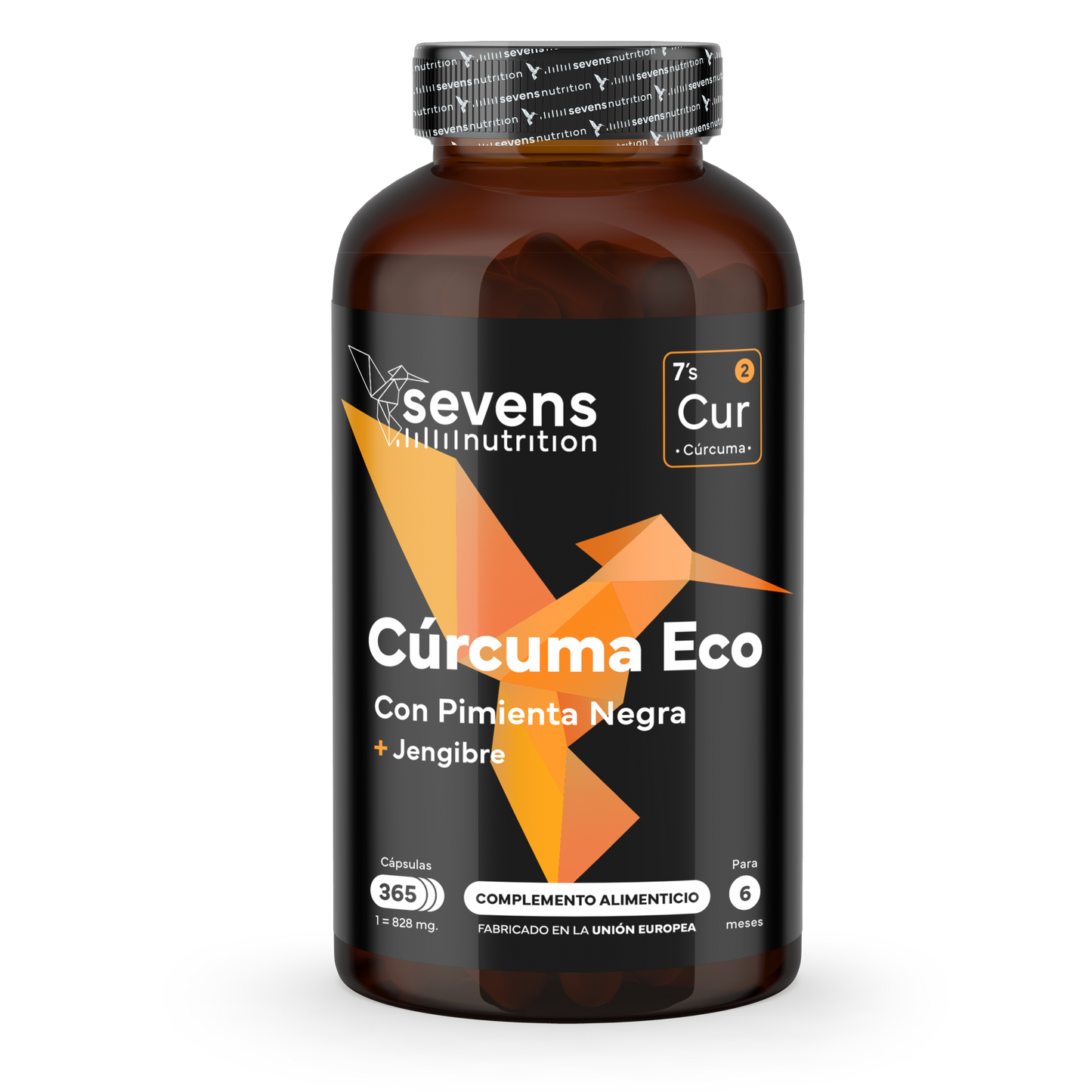 Cรบrcuma + Jengibre Sevens Nutrition. Antiinflamatorio Y Salud Articular