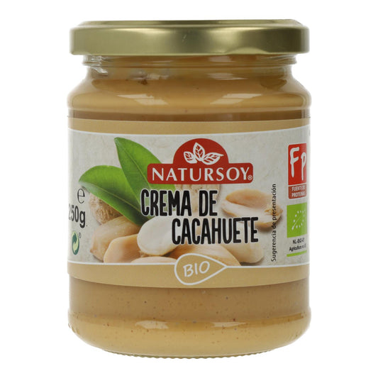 Crema de Cacahuetes ECO sin sal, 250 g. Natursoy