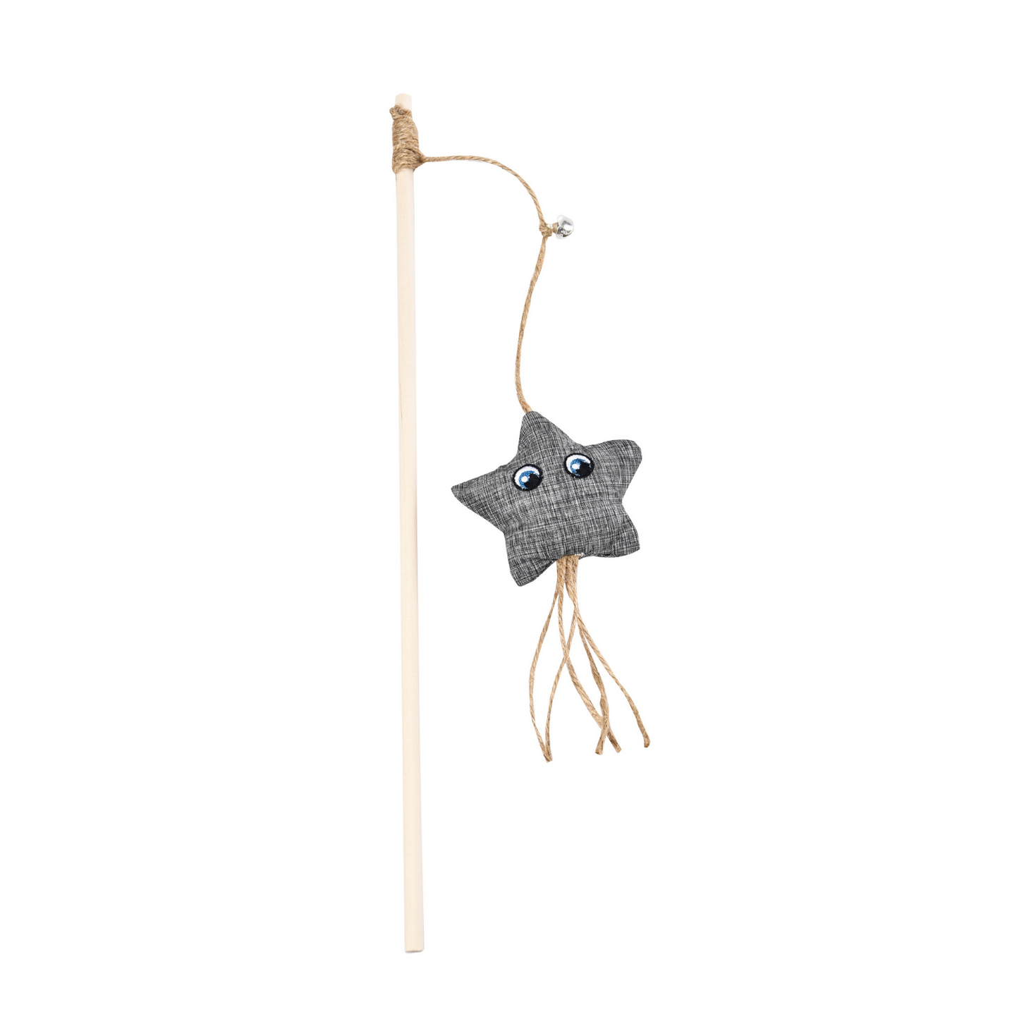 Juguete Para Gato En Forma De Caña De Pescar De 40cm, Cuerda Y Estrella De Tela En El Extremo_1