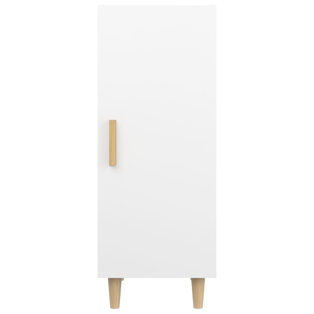 Aparador De Madera Contrachapada Blanco 34,5x34x90 Cm / Vetonek_5