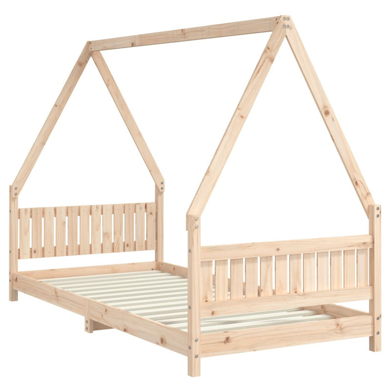 Vidaxl Estructura De Cama Para Niños Madera Maciza De Pino 90x200 Cm_5