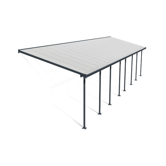 Canopia Feria Marquesina Pérgola De Aluminio 3X10.9 m Gris