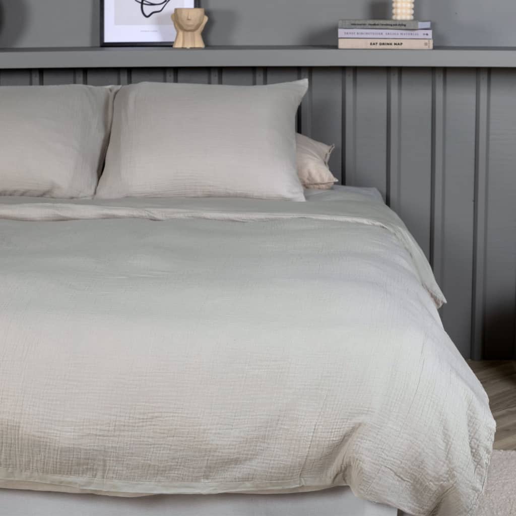 Venture Home Juego De Ropa De Cama Mila Algodón Gris Claro 220x240 Cm / Vetonek_5