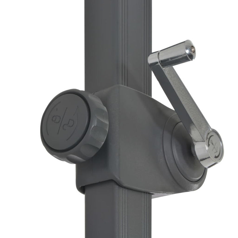 Vidaxl Sombrilla De Jardín Con Base Portátil Gris Taupe_5
