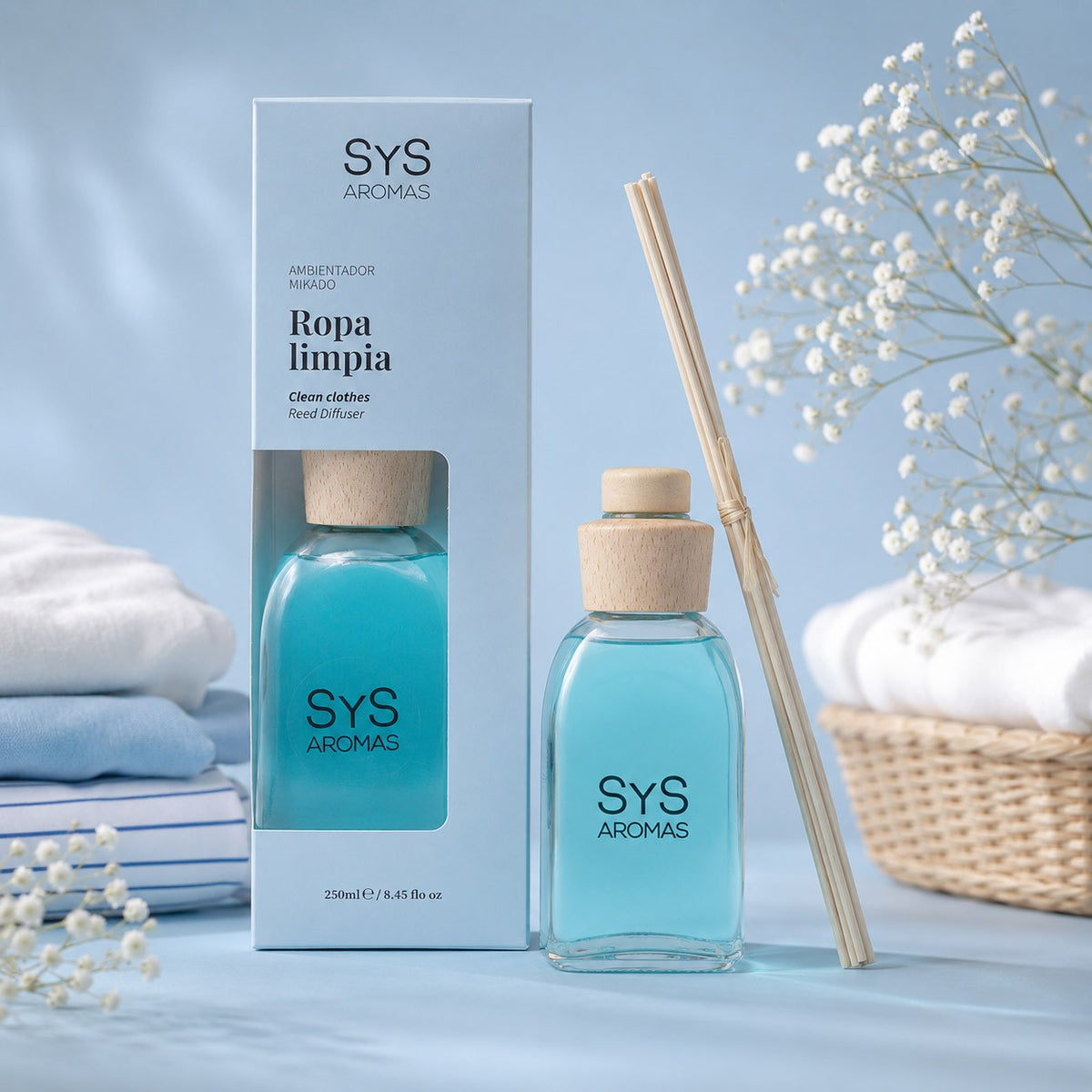 Ambientador Mikado de Ropa Limpia Origins SYS Aromas 250 ml | Aroma Fresco y Limpio | Relajante_1