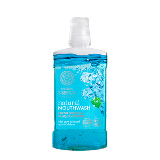 Enjuague bucal con menta y calcio, Natura Siberica, 520 ml