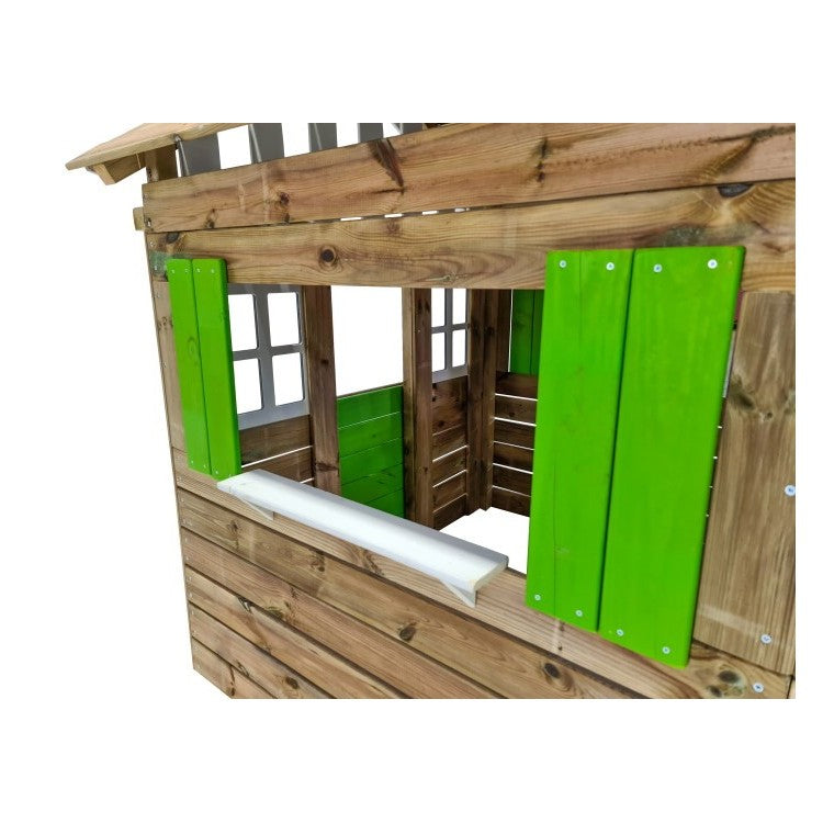 Casita De Madera Masgames Lollipop Xl Verde Sin Suelo De Madera.