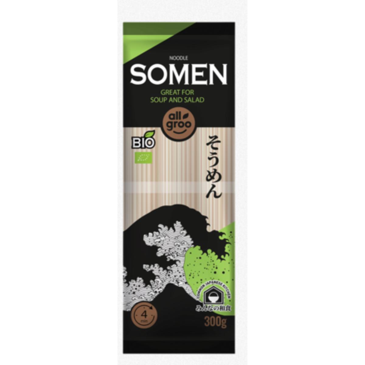 Fideos de trigo orgánicos, Somen Allgroo 300g